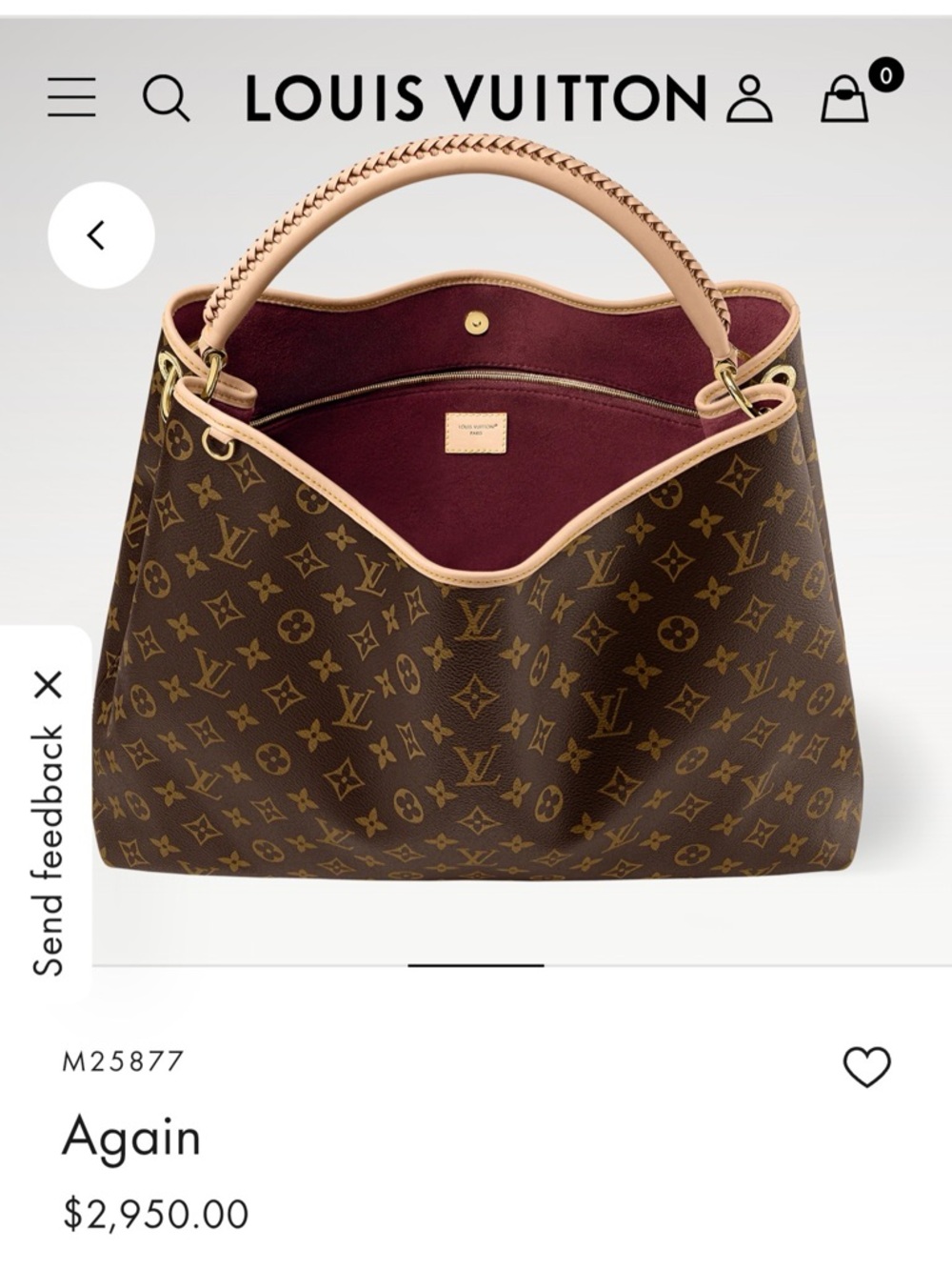 Louis Vuitton Damier Azur Check Hobo Shoulder Bag with Tan Trim - Picture 16 of 16
